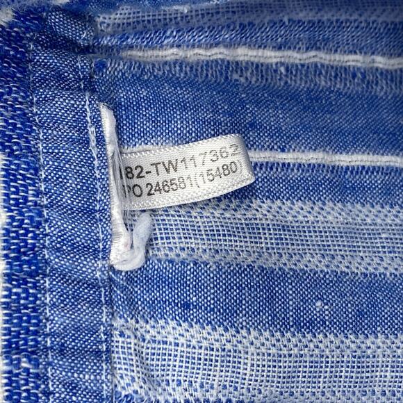 TOMMY BAHAMA Pants Womens S Santiago Striped Linen Blend Lounge Drawstring Blue - Picture 7 of 12